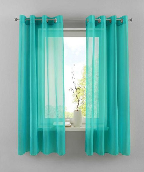 Gardinenbox Gardine (2 St), Ösen, transparent, Voile, 2er Set Transparent »Basel« Bleiband Store 20332TR2