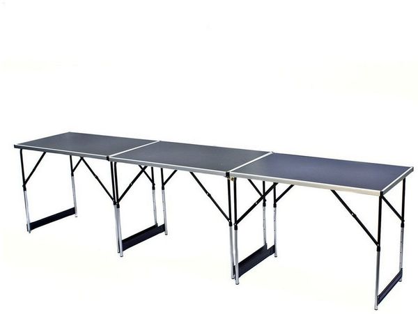 Goods+Gadgets Klapptisch Camping-Tisch Mehrzwecktisch (Markttisch Tapeziertisch), Klappbarer Multifunktionstisch