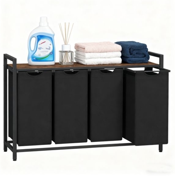 Wäschesammler 4 Fächer mit Ablage 10052587_8208