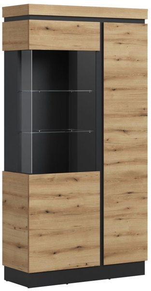 Vitrine Colditz / Corte, Holzwerkstoff, Holzfarben, 104 x 201 x 40 cm