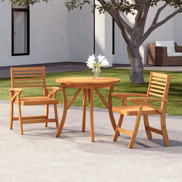 vidaXL 3-tlg. Garten-Essgruppe Massivholz Akazie 3156854