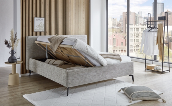 Polsterbett >Riva mit BK< Liegefläche 180x200 cm, Toffee, Stellmaß: 205x112x216cm (BxHxT) Bild 2