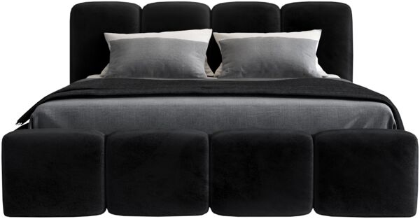 Polsterbett DONA 120x200 ohne Matratze mit Bettkasten und Lattenrost. Farbe: Schwarz 20 Bild 3