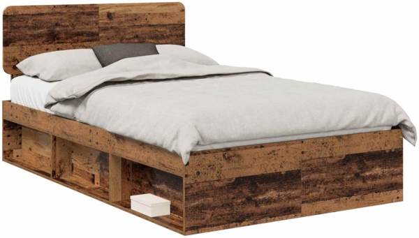 vidaXL Bettrahmen Altholz 135 x 190 cm Massives Kiefernholz 3412094