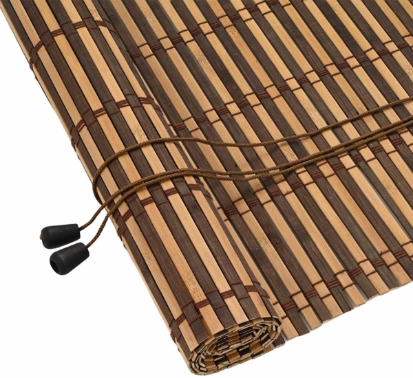 vidaXL Rollo mit Vorhängen Braun 100 x 160 cm Bambus 42006916