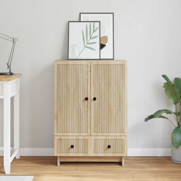 vidaXL Sideboard Sonoma-Eiche 66 x 34,5 x 95 cm Holzwerkstoff 893977