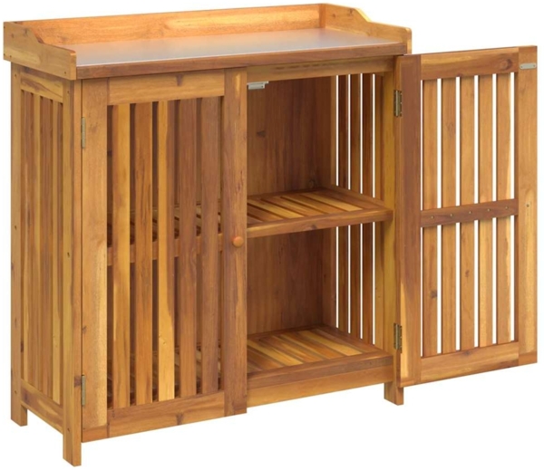 vidaXL Garten-Schrank Braun 93 x 41,5 x 98 cm Massivholz Akazie 42001365 Bild 4