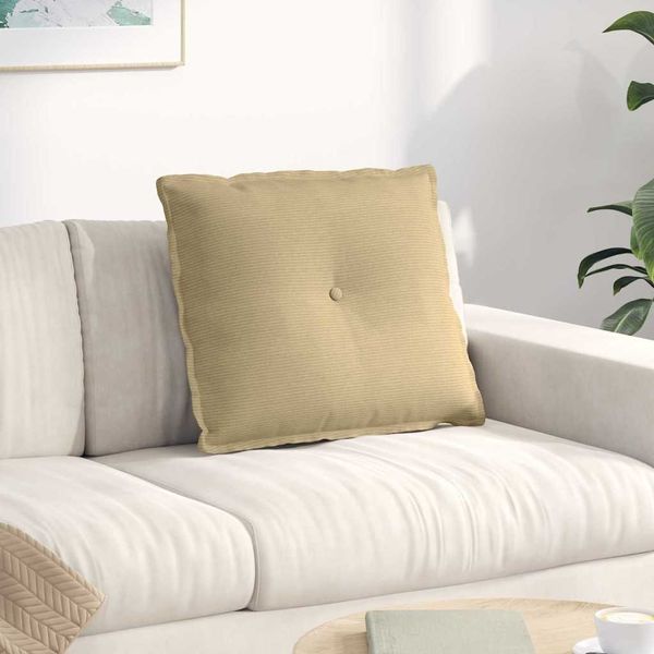 vidaXL Rückenkissen Grau-Grün 60 x 50 cm Cordstoff 42014697