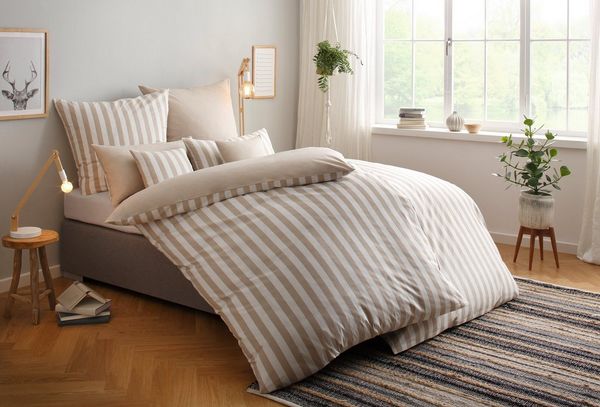 OTTO home Wendebettwäsche Greta, Renforcé, 2 teilig, Bettwäsche mit Streifen in verschiedenen Qualitäten, ab 135x200 cm