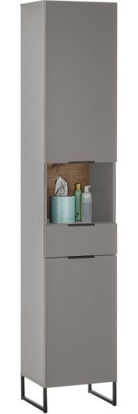BASIC by Balculina Hochschrank Denver Hochschrank, Badezimmerschrank BxHxT 38x195x32 (1-St) Breite 38 cm, Tür L/R montierbar, Softclose