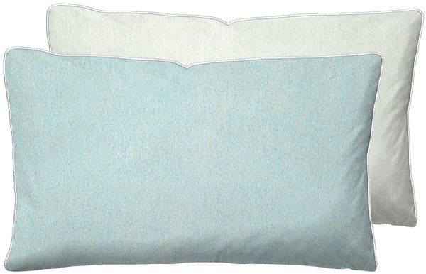 biberna Melange-Flanell Kissenbezug 0840500 MELANGE UNI, ciel, 1x 40x60 cm