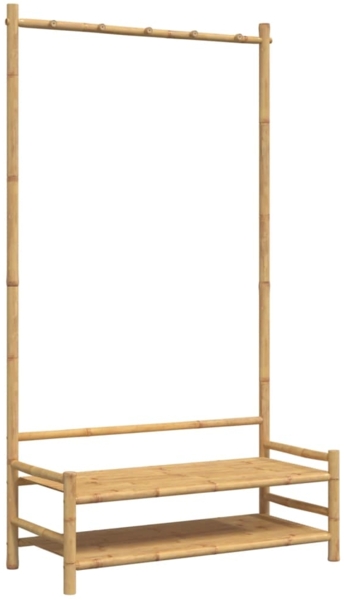 vidaXL Kleiderständer mit Ablagen 103x40x183 cm Bambus 368032