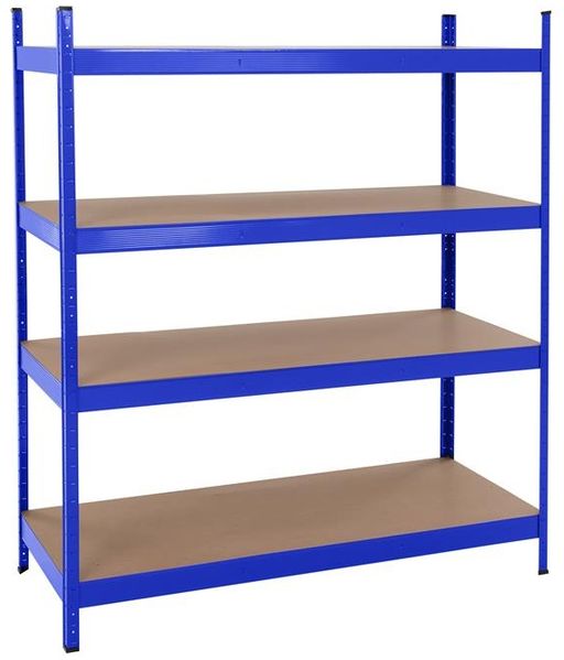 Steckregal Lagerregal Weitspannregal 180x160x60 cm Schwerlastregal verzinkt blau