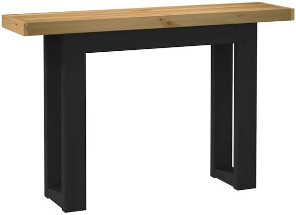 vidaXL Konsolentisch NOAIN U-Form-Beine 120x30x75 cm Massivholz Kiefer 4100038