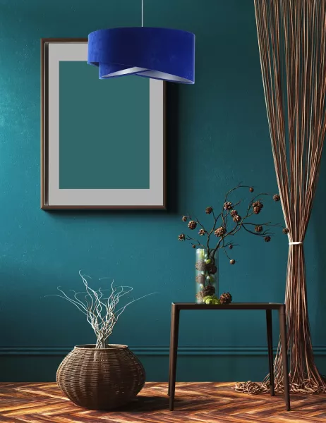 BPS Koncept 060-084 Hängeleuchte Galaxy Kobalt, Silber 1 x E27 Ø 50cm H:105cm dimmbar