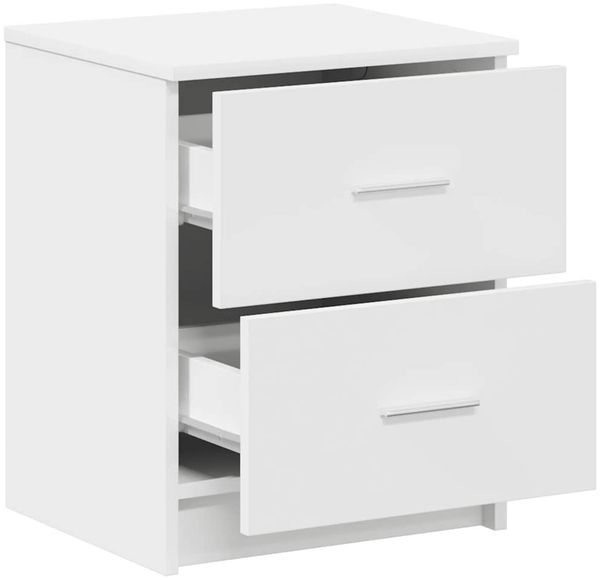 vidaXL Nachttisch mit 2 Schubladen Weiß 40x36x50 cm 858785 Bild 5