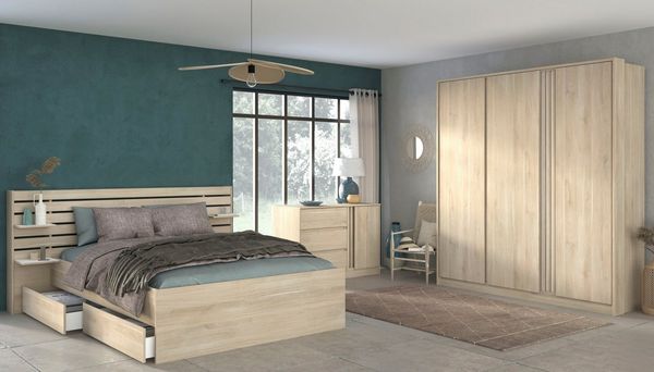 Escale 22 Stauraumbett 160x200 cm mit Schrank & Kommode