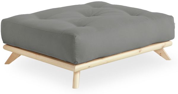 Karup Design SENZA Futonhocker Gestell Natur, Matratze Grey