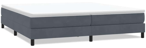 vidaXL Boxspringbett ohne Matratze Dunkelgrau 200x220 cm Samt 3315892