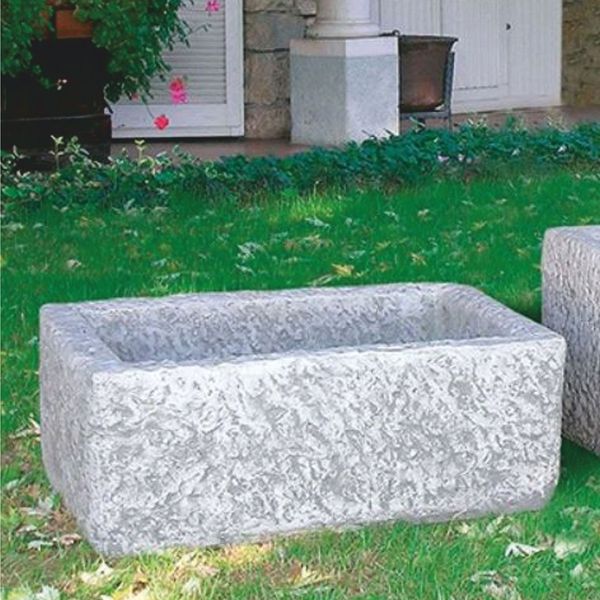 Casa Padrino Luxus Blumenkübel Grau 75 cm - Garten Deko Pflanzentopf - Made in Italy