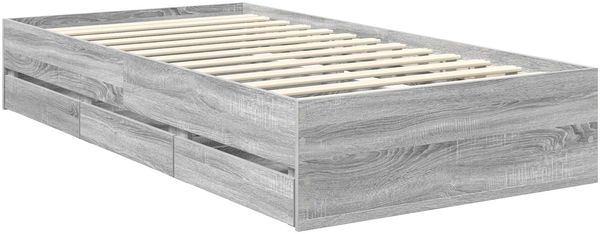 vidaXL Bettrahmen Graues Sonoma 100 x 200 cm Holzwerkstoff 3412218 Bild 6