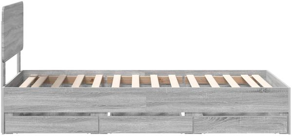 vidaXL Bettrahmen Graues Sonoma 100 x 200 cm Holzwerkstoff 3412218 Bild 9