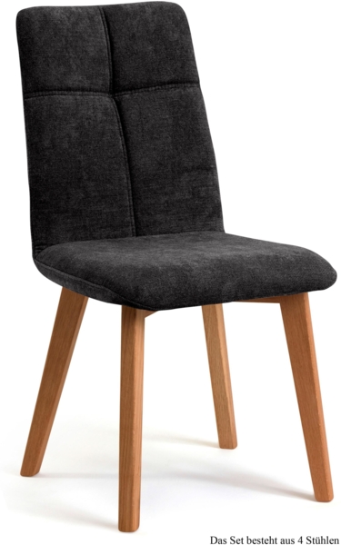 Esszimmerstuhl (4er-Set) Dillian 47 x 92 x 60 Eiche geölt/Anthrazit