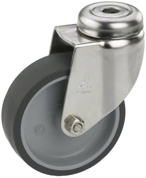 Lenkrolle mit Rückenloch 50 x 18 mm, Tragkr. 40 kg