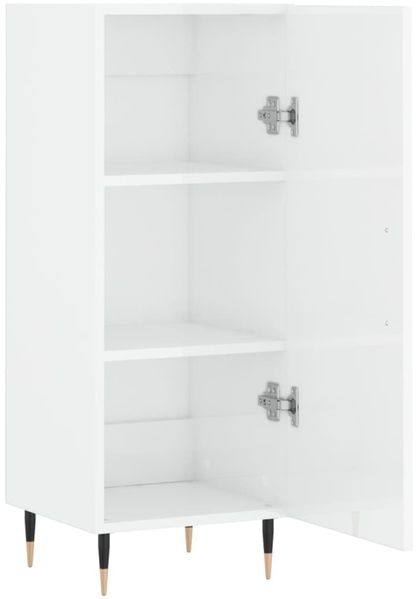Sideboard, Kommode Hochglanz-Weiß 34,5x34x90 cm Holzwerkstoff j1779p Bild 5