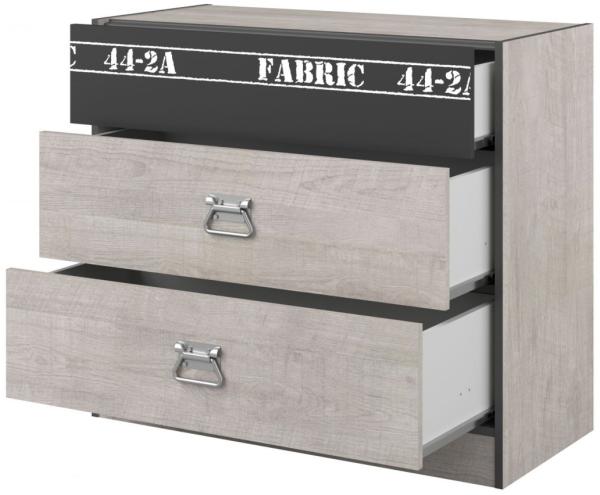 Fabric 14 Parisot 4-tlg grau mit Bett + Bettschubkasten + Nachttisch + Kommode Bild 6