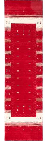 Gabbeh Teppich - Loribaft Softy - Aurora Flair 300 x 80 cm - rot - läufer