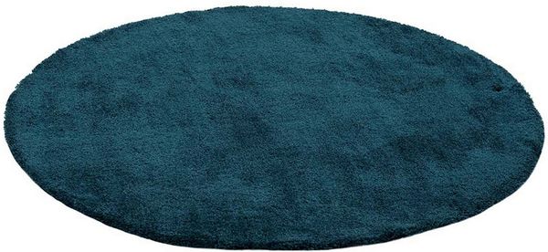 TOM TAILOR HOME Hochflor-Teppich Shaggy Teppich Cozy, rund, Höhe: 25 mm, Uni Farben, auch in Pastell Farben, weich & kuschelig
