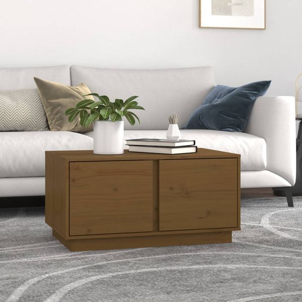 vidaXL Couchtisch Honigbraun 80 x 50 x 40 cm Massivholz Kiefer [814422]