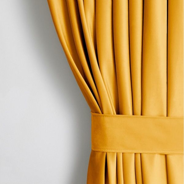 Restilo Gardine Gardine Multifunktionsband Kräuselband Vorhang Verdunkelnd Samt Textil (1 St), Kräuselband, verdunkelnd, Samt Textilien, mit Raffhalter