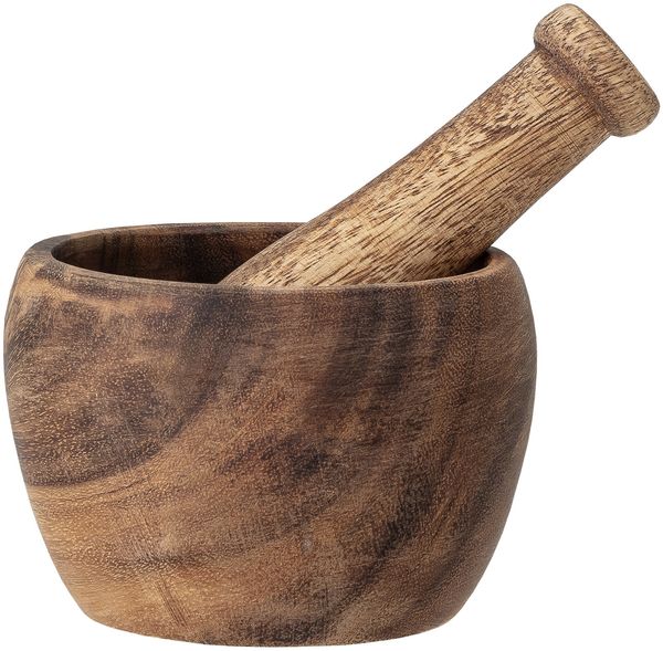Mörser mit Stößel aus Akazienholz von Bloomingville ♥