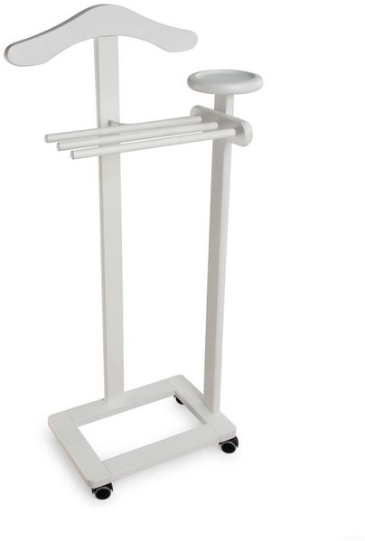 Arredamenti Italia ARREDAMENTIITALIA AR_IT 18 ANTIMO Stummer Diener Buche massiv/Holz Weiß 130 x 37 x 32 cm