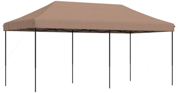 vidaXL Pop-Up Partyzelt, faltbar, Stahl / PE, Braun, ohne Seitenteile, 315 x 580 x 292 cm