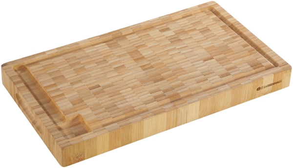 Hackblock Hackbrett Schneidebrett Küchenbrett Bambus 45×25×4cm ZASSENHAUS 054415