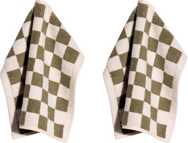 PAD Seiftuch CHESS, 30x30 cm, Frottee (Set, 2-St), 2-tlg. Set, Made in Europe, 100% Baumwolle, modernes Karo Design