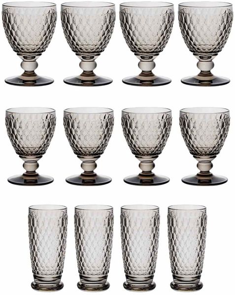 Villeroy & Boch Boston Coloured Wein- & Longdrinkgläser 12er Set smoke