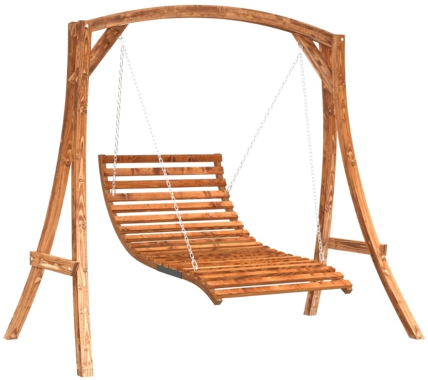 vidaXL Hollywoodschaukel Massivholz Fichte mit Teak-Finish 3200615