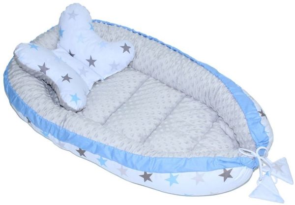 Primawela Bettnestchen Baby MINKY Nestchen Kokon Kuschelnest Kissen Decke Schmetterlingkissen
