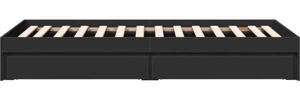 vidaXL Bettgestell mit Schubladen Schwarz 90x190 cm Holzwerkstoff 3280707 Bild 5