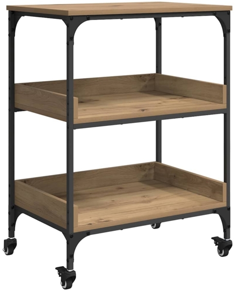 vidaXL Küchentrolley Artisan-Eiche 60 x 41 x 80,5 cm Holzwerkstoff 883030