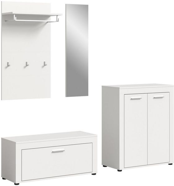 Home affaire Garderoben-Set Aosta, (Set, 4-St), Aosta, Höhe 191 cm, Garderobenset, Flur, Diele