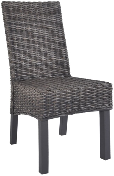 vidaXL Esszimmerstühle 6 Stk. Braun Kubu Rattan und Mangoholz 275468