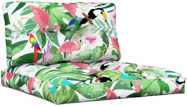 vidaXL Palettenkissen 2-tlg., 100% Polyester, Mehrfarbig