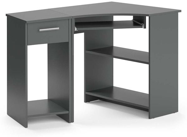 Eckschreibtisch Odin Anthrazit 83 x 76 cm Set mit PC-Schrank Vicco