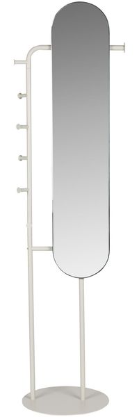 Standspiegel Vero Beige mit Garderobe | Design von Zuiver