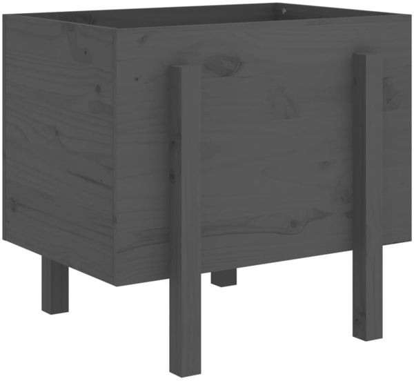 vidaXL Pflanzkübel Grau 62x50x57 cm Massivholz Kiefer 825207